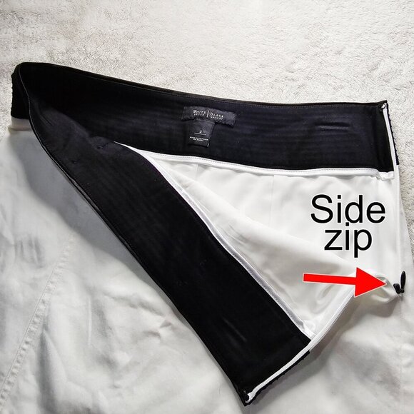 White House Black Market Skirt – Contrast Button Trim – NWT – Size 2 – Lined - Picture 5 of 11